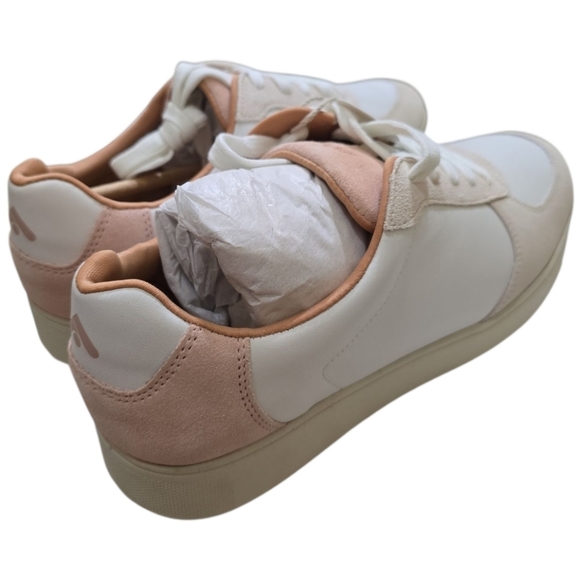 NIB Fitflop Rally Leather Suede Panel Sneakers 10 Urban White Pink Salt - Picture 4 of 10